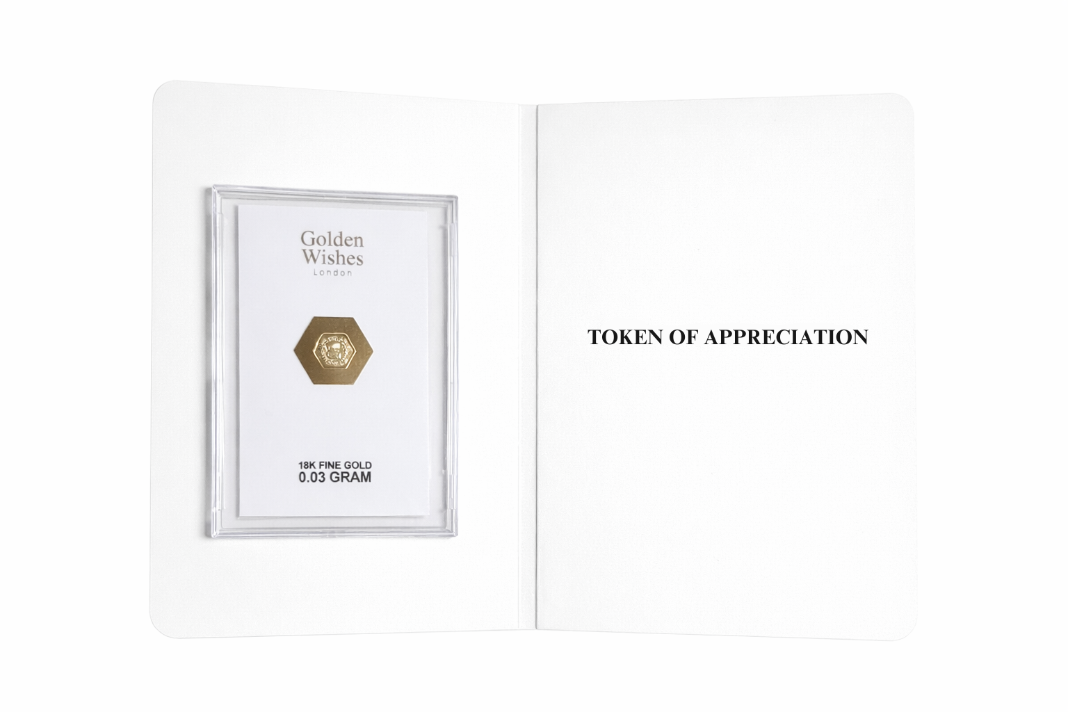 0.03 Gram 18K Gold Gift - Encapsulated Keepsake
