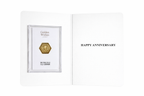0.2g 18-carat gold Happy Anniversary greeting card — romantic real gold gift