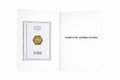 0.2g 18-carat gold Token of Appreciation greeting card — real gold thank you gift